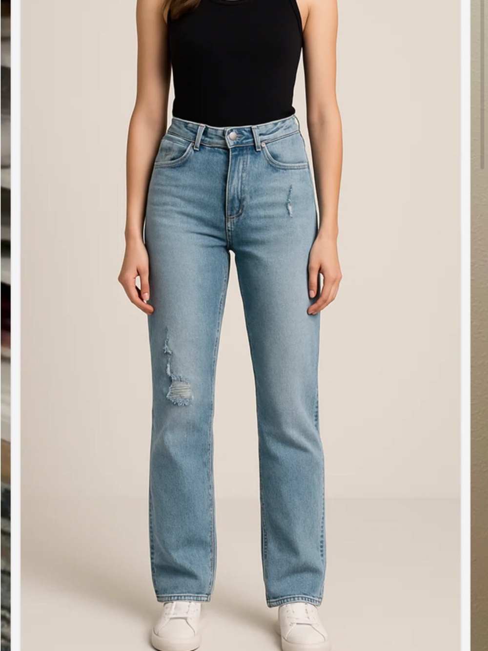 LNDN Straight Leg Jeans in Light Blue